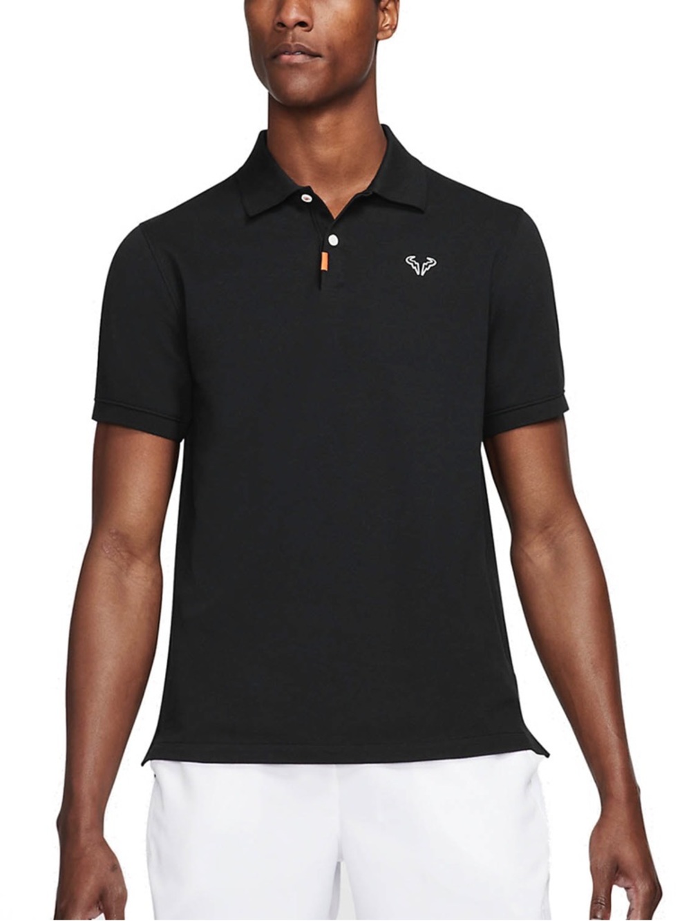Nike Rafael Nadal Polo Shirt Mens Medium Black Short Sleeve Slim Fit Dri-Fit L